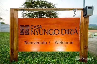 a sign that reads csa nuncongo dipico drive at Bungalow with private pool only 15min from Tamarindo Beach in Tamarindo