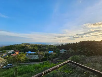 a view of a city from a house at Wind Houses, Casas de Viento in Monteverde Costa Rica