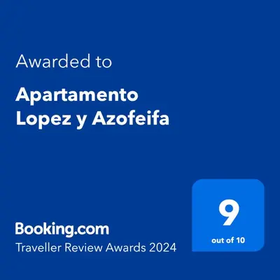 a screenshot of a phone with the text awarded to apartmentargonargon lopes y at Apartamento Lopez y Azofeifa in Portete