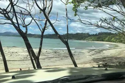 a view of a beach with trees and the water at Casa Mar 2 Manzanillo St Teresa in Boca de Ario