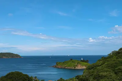 a small island in the middle of the ocean at Villas Catalina 7 in Potrero