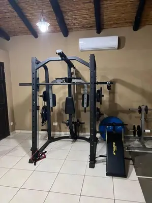 a room with a gym with several tread machines at 1 Bedroom with pool and walking distance to beach in Tamarindo