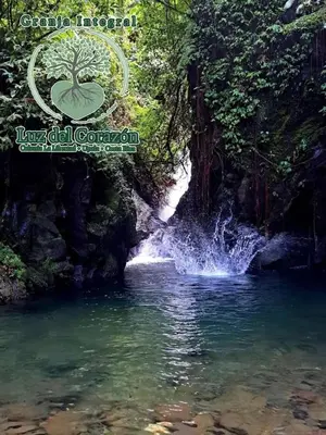 a picture of a waterfall in a river at Casona La Vieja, Luz del Corazón in Rincón de la Cruz