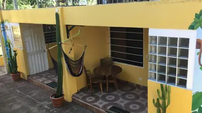 a model of a house with a hammock in it at Casa Flores Carrillo - Monkey Cabena in Carrillo