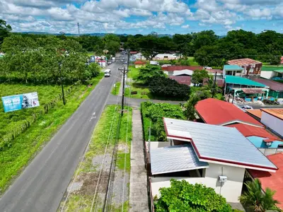 a view of a street in a small town at Oasis Arenal Villa Downtown Arenal Volcano View in Fortuna