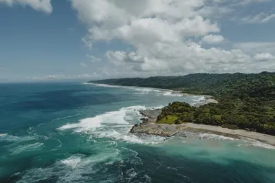 an aerial view of an island in the ocean at Grand Oceanview Villas - Casa Aria and Casa Magnifique in Santa Teresa Beach