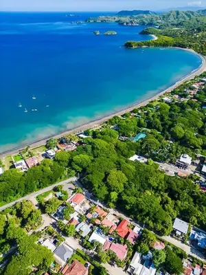 an aerial view of a beach and the ocean at 1-BD Near Beach Great for Digital Nomads in Potrero