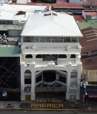 an aerial view of a white building at Hotel América Heredia in Heredia
