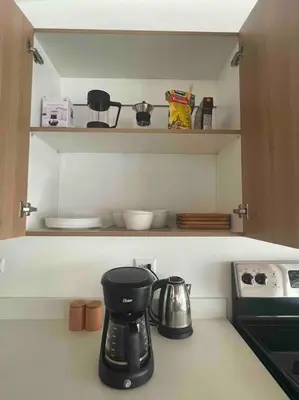 a coffee maker on a counter in a kitchen at Casa Pacifico 46 Tamarindo in Santa Cruz