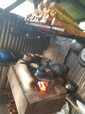 a grill with some food on top of it at Finca Del Cielo in El Castillo de la Fortuna