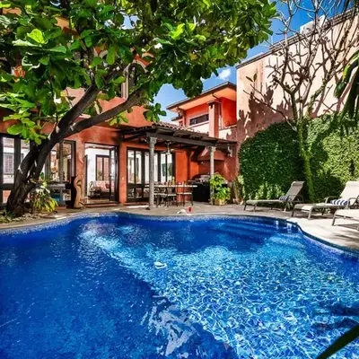 Exclusive private pool and steps to the beach