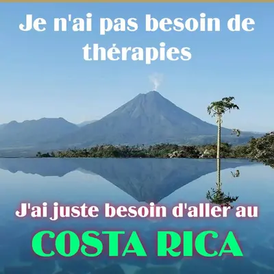 a mountain with a tree in the middle of a lake at VILLA SIMONE ARENAL French Ecolodge in Tilarán
