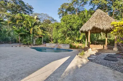 a small swimming pool in the middle of a road at Roca Blanca -Private Pool- Near To Conchal & Flamingo Beach in Brasilito