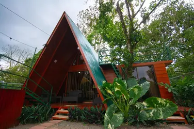 a small house with a glass roof at Betulio's Oasis in Fortuna