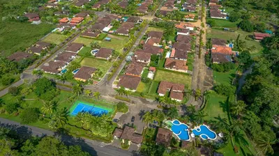 an aerial view of a house at Villa Encantada by Vacation Pura Vida in Esterillos