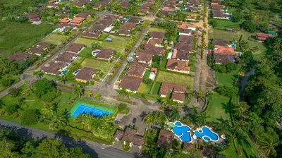 an overhead view of a yard of a house at Villa Zen by Vacation Pura Vida in Esterillos