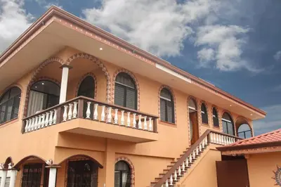 a building with a balcony on the side of it at FORTUNA FLAT#2, Luxury & Top View in Fortuna