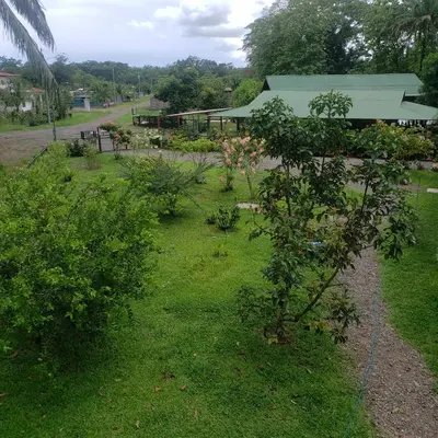 a garden with a building in the background at Apartamento Paseo de Damitas in Paquita