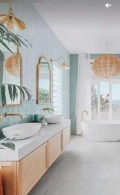a white bathroom with two sinks and a tub at Diamante del Sol- 2 BR- Beach Front- Jaco in Jacó