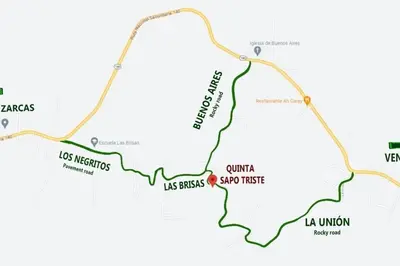 a map of the proposed route for the proposed interchange at viajero solitario in Buenos Aires