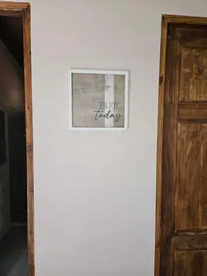 a picture on a wall next to a door at Villas Gecko in San Juanillo