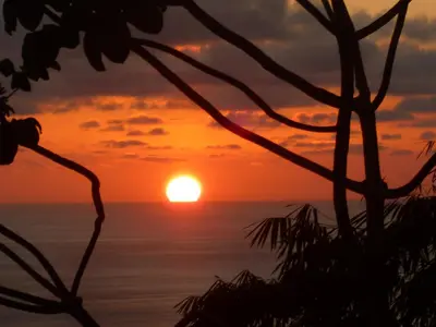 a sunset over geographical feature category at Casa Aba Matapalo in Matapalo