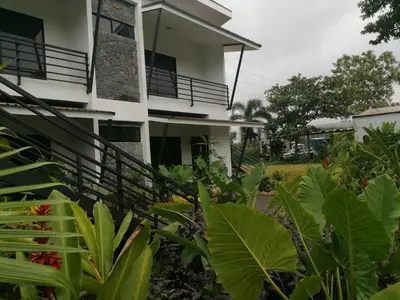 a building with green plants in front of it at Scala Inn in Muelle