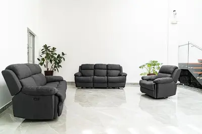 two chairs and a recliner in a living room at Home 333 Habitacion 331 in Escazu