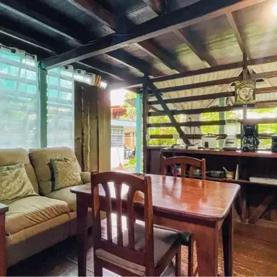 Rustic wooden little house close to the beach