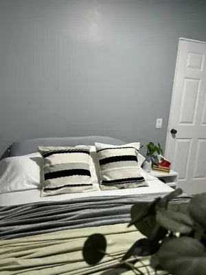 a bed with two pillows on it in a bedroom at B&B Pacuare River Gateway Tica House in Linda Vista