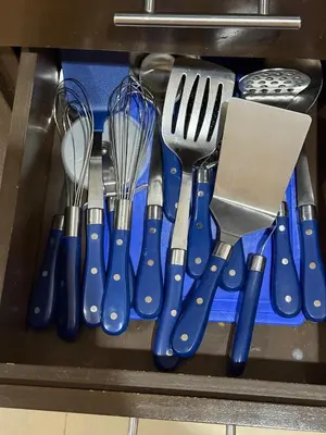 a drawer with a bunch of utensils in it at Villa Verde 2 Casa 14 in Tamarindo