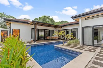 an image of a house with a swimming pool at CU20 Modern Beach Home w Guest House & Pvt Pool in Villarreal
