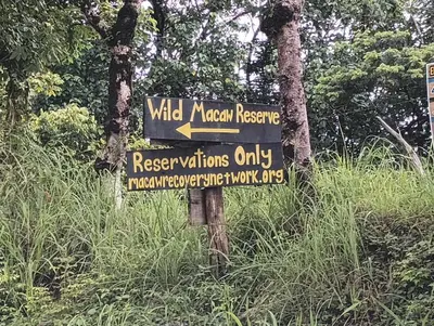 a sign that says wild mexican rescue and reservoirs only at Blue Zone Cozy Cabaña Peaceful Getaway in Santa María