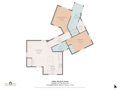 a floor plan of a house at Stylish Condo in the Heart of Las Catalinas with Vibrant Design & Exclusive Beach Club Access in Playa Danta