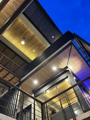a view of a building with a large window at Narime Costa Rica in Palmira