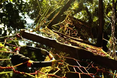 a group of ropes on top of a net at Camino Nuevo Monteverde Ecolodge in Monteverde Costa Rica