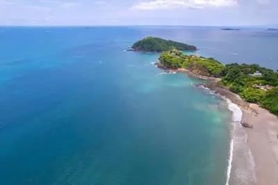 an aerial view of an island in the ocean at Calle La Ronda 18 At Las Catalinas in Playa Danta