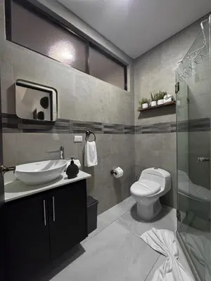 a bathroom with a sink and a toilet at Gival Paradise in Fortuna