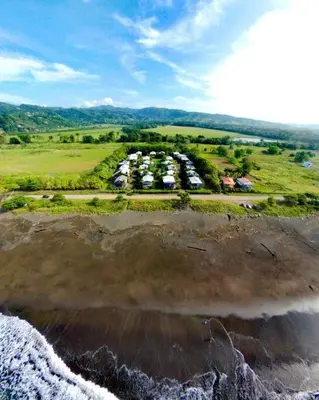 an aerial view of a group of parking lot at #01 - Amazing Beachfront Bungalow!!!! in Playa Hermosa