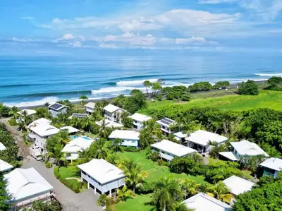 an aerial view of a resort near the ocean at #01 - Amazing Beachfront Bungalow!!!! in Playa Hermosa