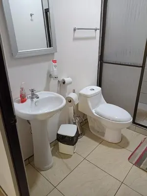 a bathroom with a sink and a toilet at Casa huéspedes Noe in Coronado