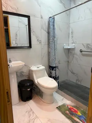 a bathroom with a toilet and a sink and a shower at Casas DiTi in Santa Cruz
