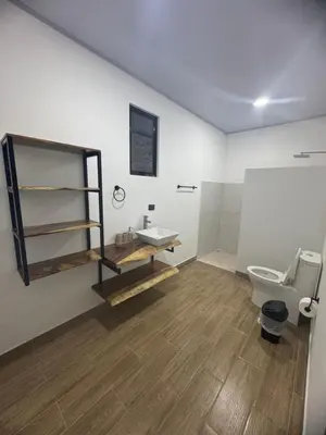 a bathroom with a toilet and a sink at Villa Colibrí a solo 5mins de Playa Carrillo in Hojancha