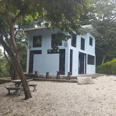 a white building with four dogs in front of it at Nidos Paradise's in Buenos Aires