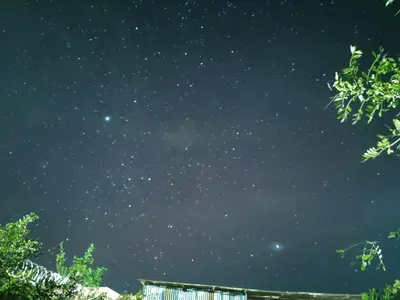 a starry night with the milky way in the sky at Villa Manzú Santa Cruz, Guanacaste in Santa Cruz