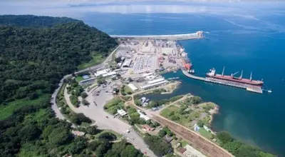 an aerial view of a harbor in the water at Ocean-View Maryland House in Esparza