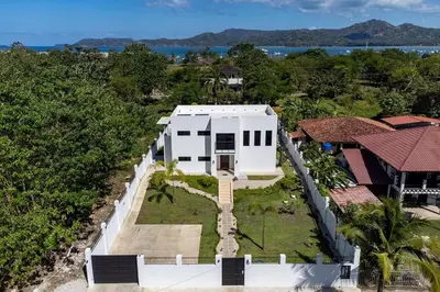 an aerial view of a house with a garden at Casa Corales Dreams 1 in Playa Flamingo