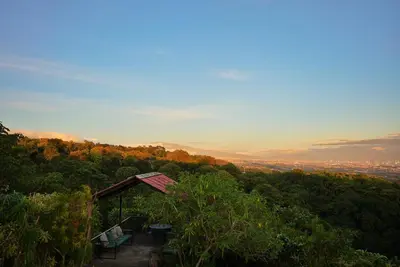 a gazebo sitting on top of a hill at Villas Aracari beautiful upscale homes with amazing views near SJO airport in Pilas