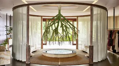 a large room with a hot tub in the middle of it at Hacienda AltaGracia, Auberge Collection in Santa Elena