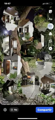 a collage of photos of a home with a house at Downtown volcano House in Fortuna